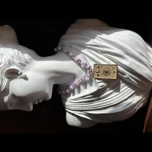 Purple Sun and Moon Necklace